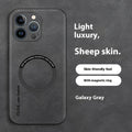 Magnetic Sheepskin Étui de téléphone d'affaires tout compris résistant à la chute