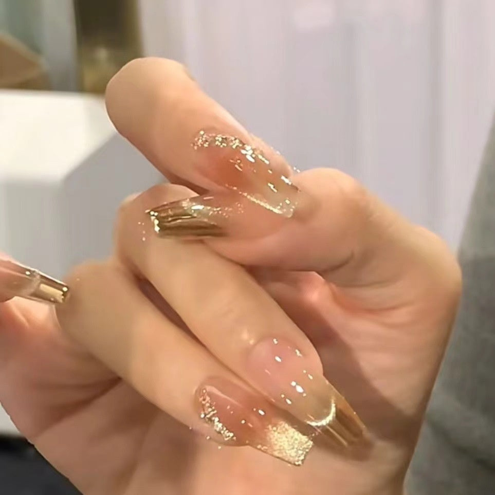Nails Portables à la main Année Style Café Léopard Imprimer Cat Style Eye Ultra-Girly