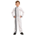 Filles Garçons Blanc Racer Performance costume