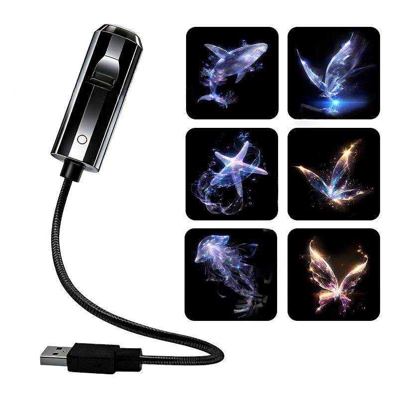 Portable USB Starry Sky Projection Night Light avec des diapositives interchangeables