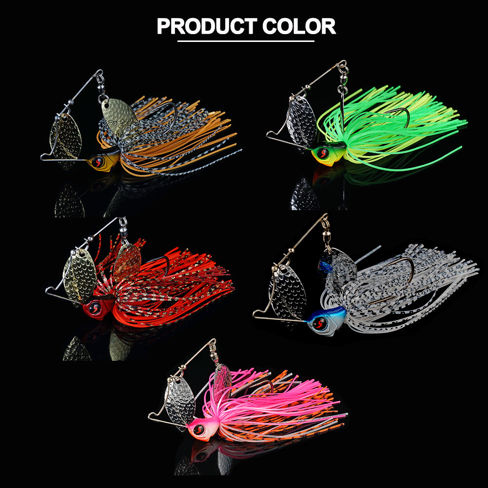 Rotation Composite Sequin Head Heavy Beard Guy Bionic Hard Bait Bass Crochet