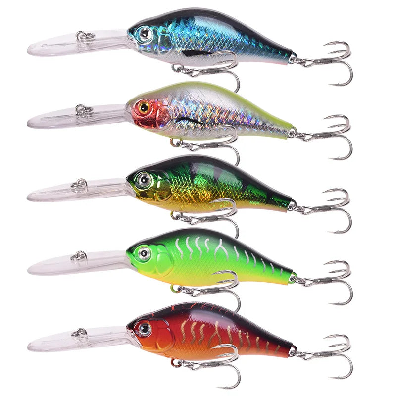 Floating Rock Little Fat Man Deep Diving Long Tongue Board Mino Lure