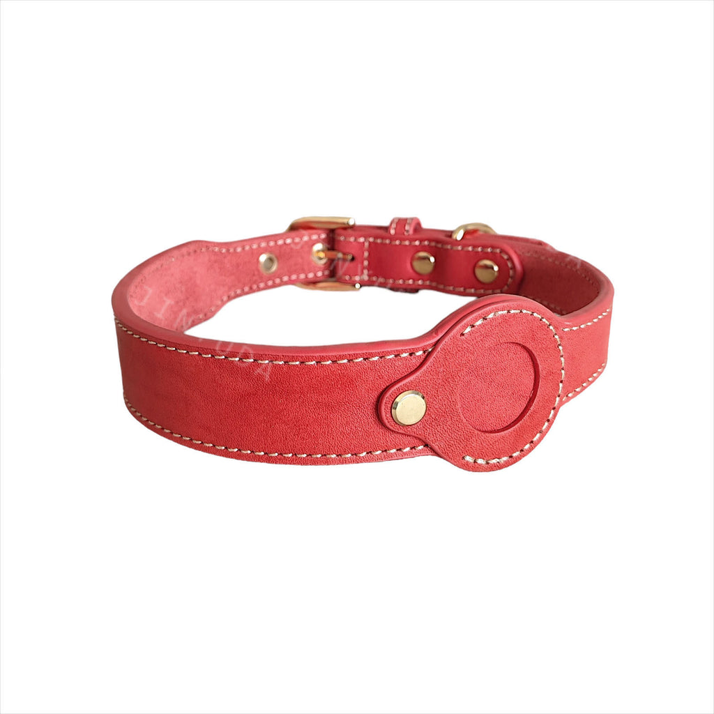 Collier en cuir de vache amovible à grains entiers