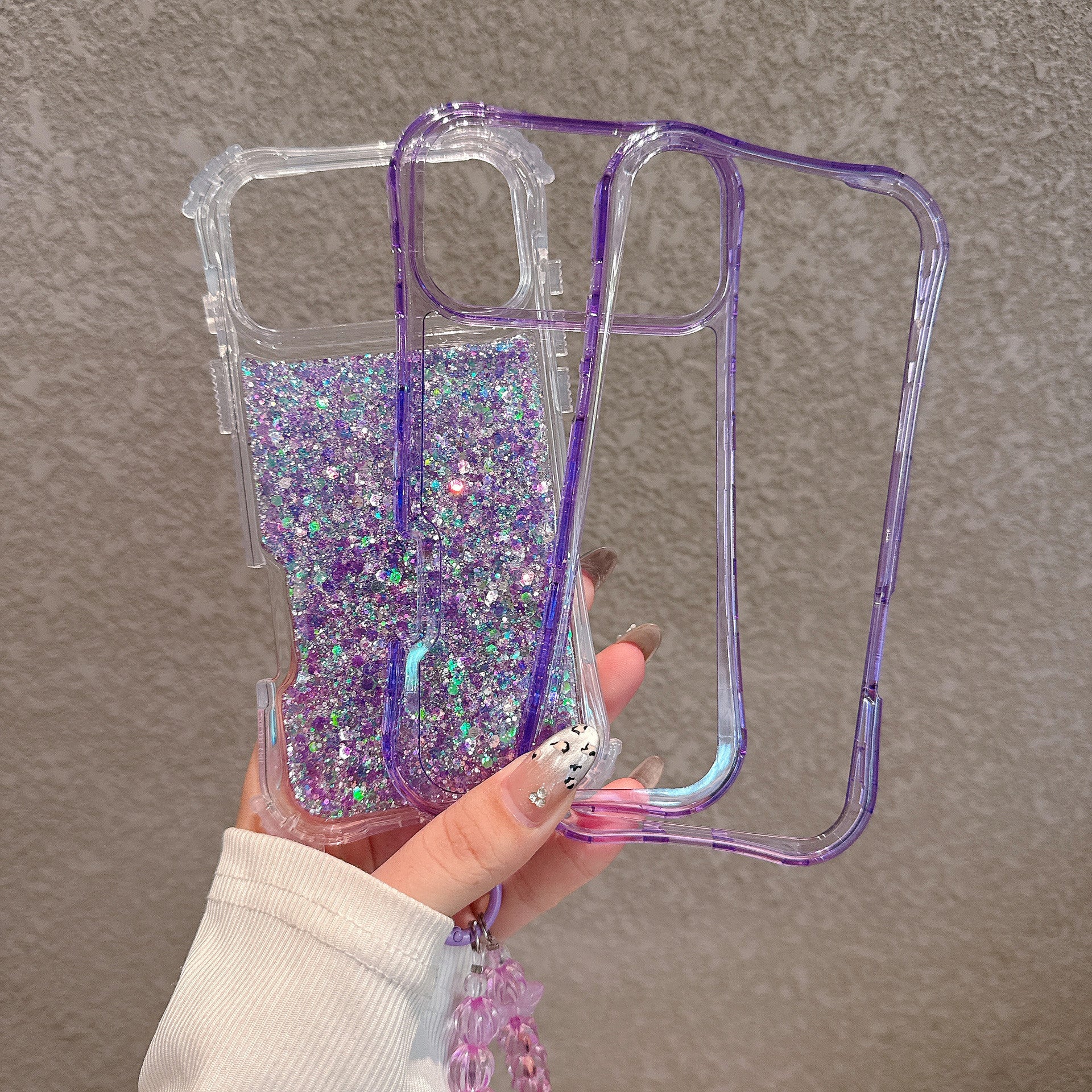 Boite téléphonique de style sud-américain avec 3-en-1 Glitter Epoxy Drop-proof Design Et A