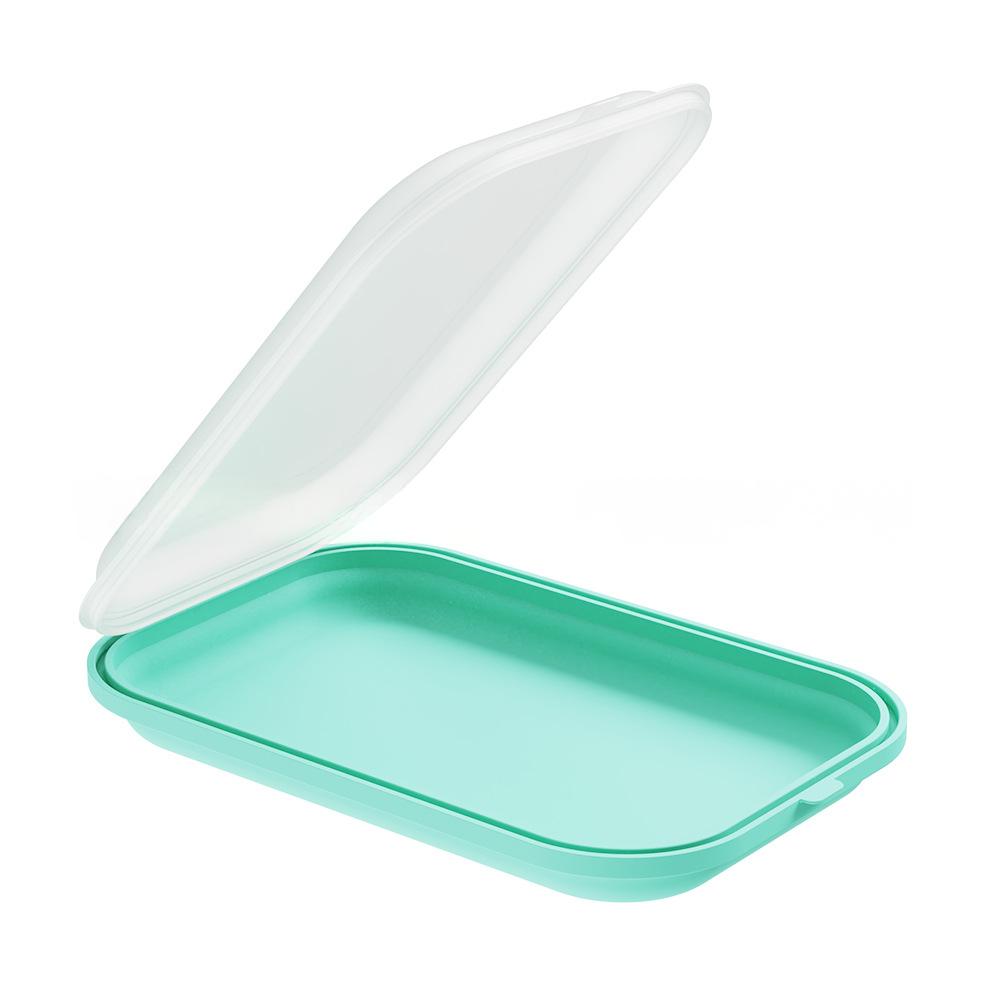 Boîte à déjeuner en silicone avec couvercle pour fromage et saucisson