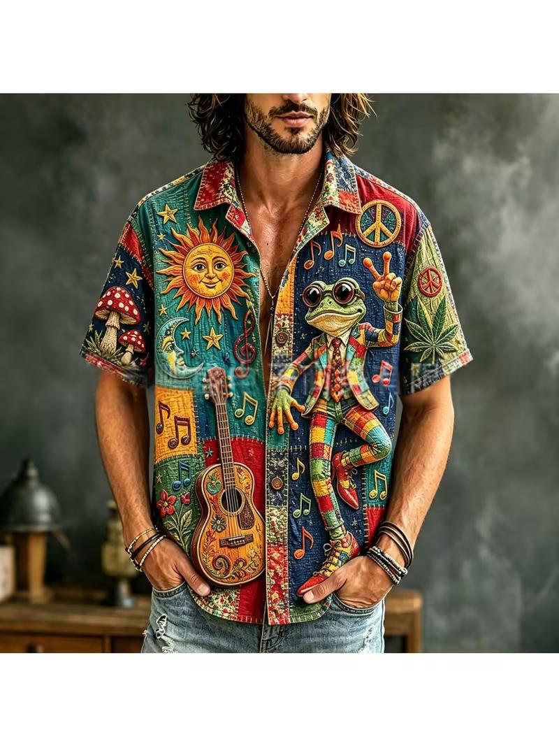 Chemise à manches courtes Retro Homme