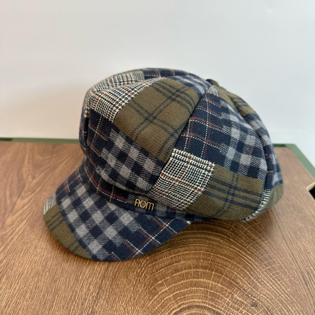 Beret rétro de style britannique polyvalent de couleur-bloc
