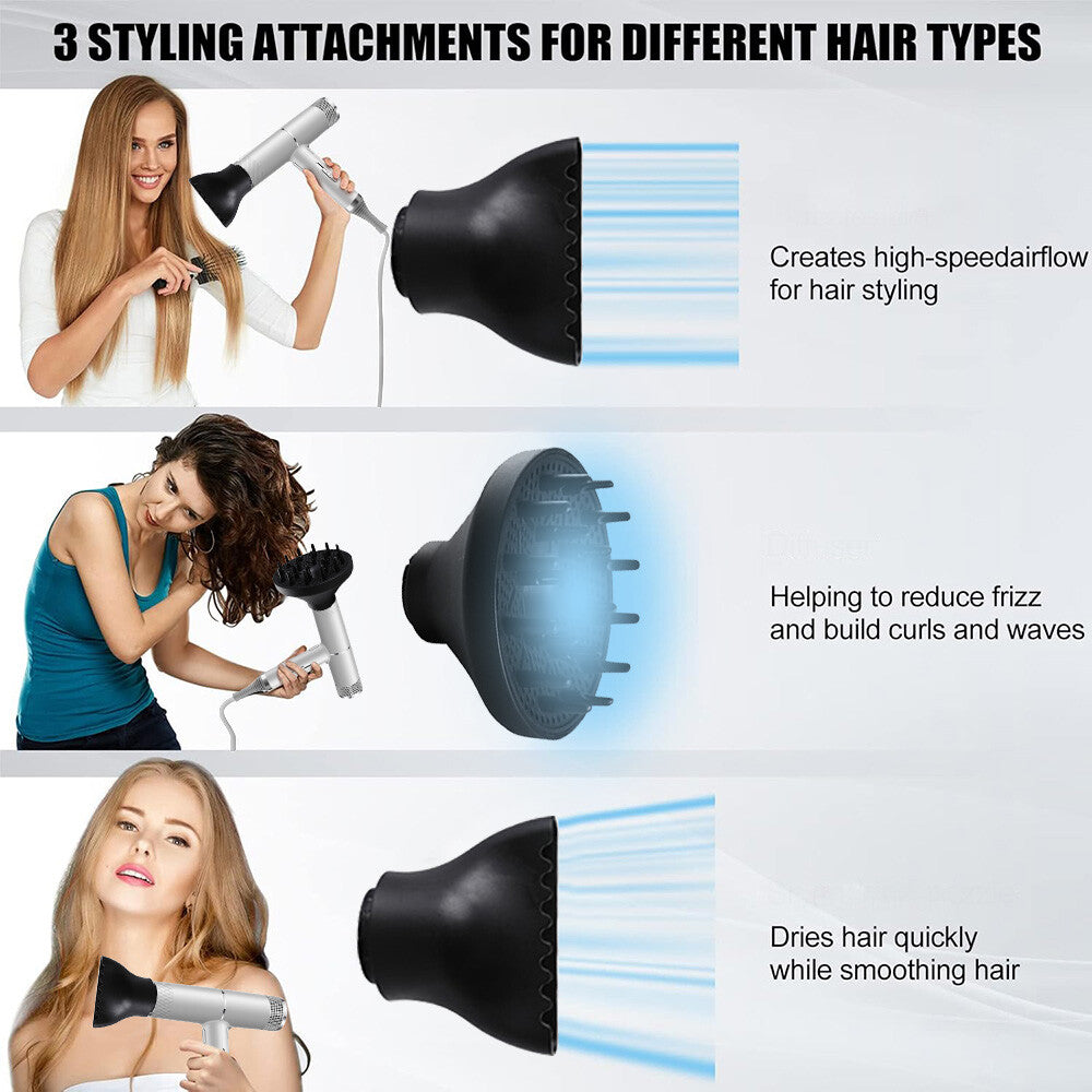 3in1 Style professionnel Séchoir à cheveux Concentrateur Blower Pro Salon Heat UK