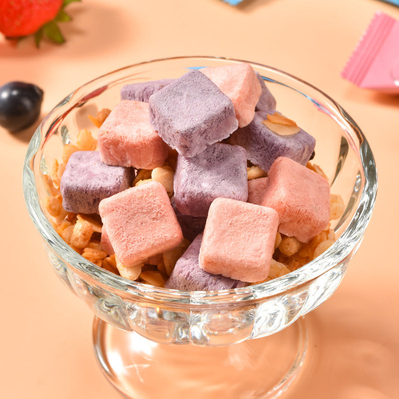 Granules de fruits séchés au gel de lait cru fermenté