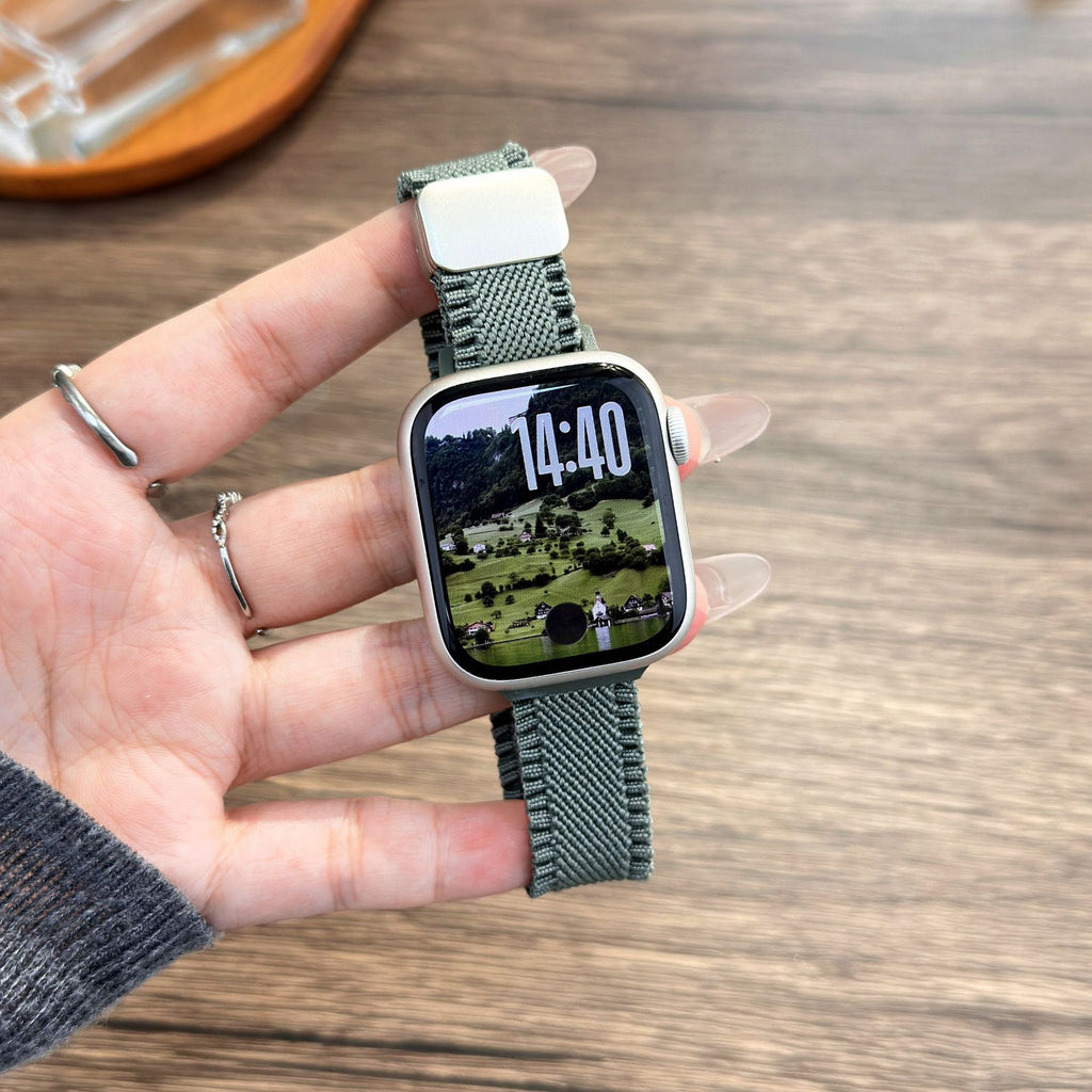 Bracelet de montre en nylon avec fermoir magnétique adapté pour le design de la dentelle de petite taille