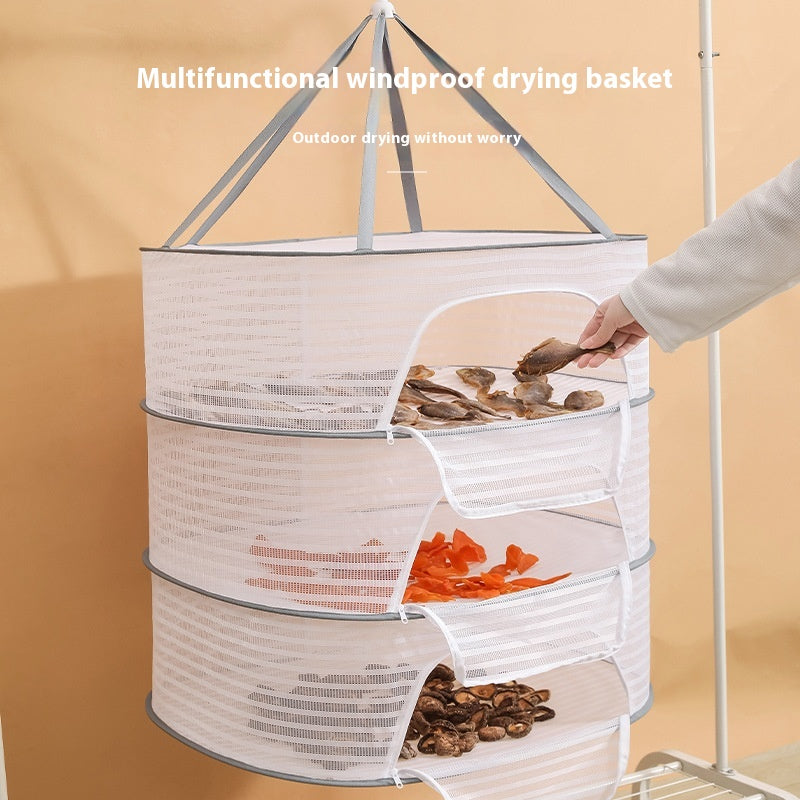 Réseau de suspension Produits secs Artifact Fly Cage Foldable Balcon Les choses de séchage