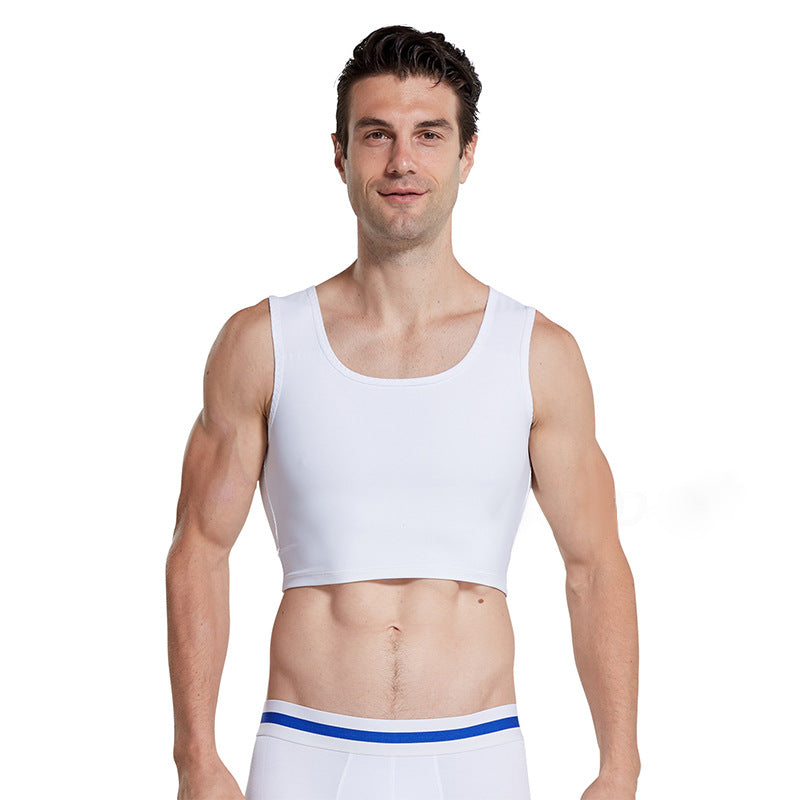 Volcanic Stone Corps des hommes Traceless Shaping Vest poitrine serré poitrine plat garçons gros
