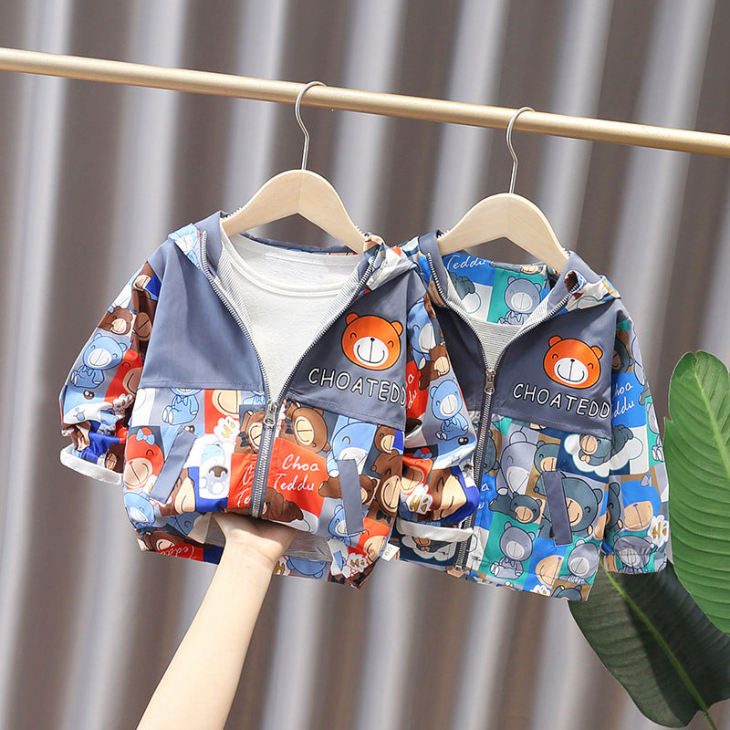 Garçons et filles Style coréen Trendy petites et moyennes vestes pour enfants