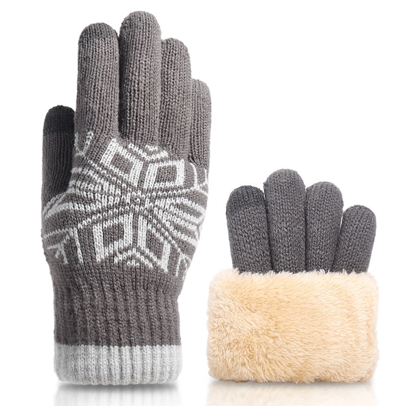 Gants à écran tactile double-couche de Noël