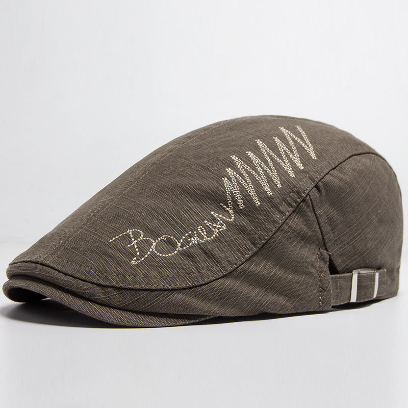 Casquette brodée en coton pur pour hommes
