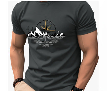 Chemise Homme Retro Compass à manches courtes