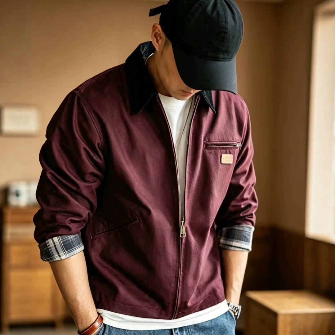 Veste de travail décontractée pour homme de style rétro
