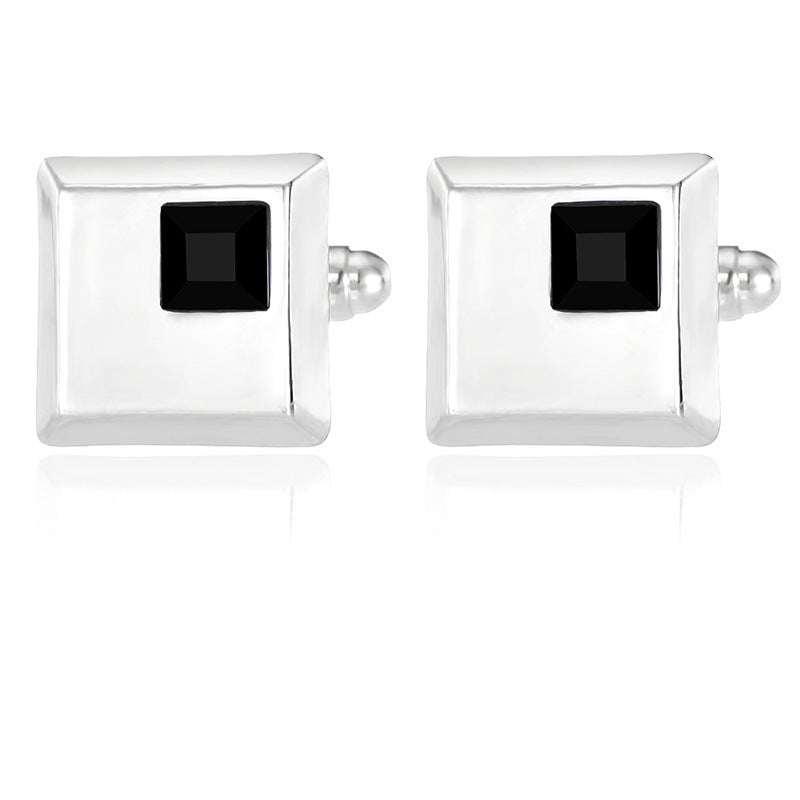 Alliage Spot Drill Mode Men's Square Cufflinks