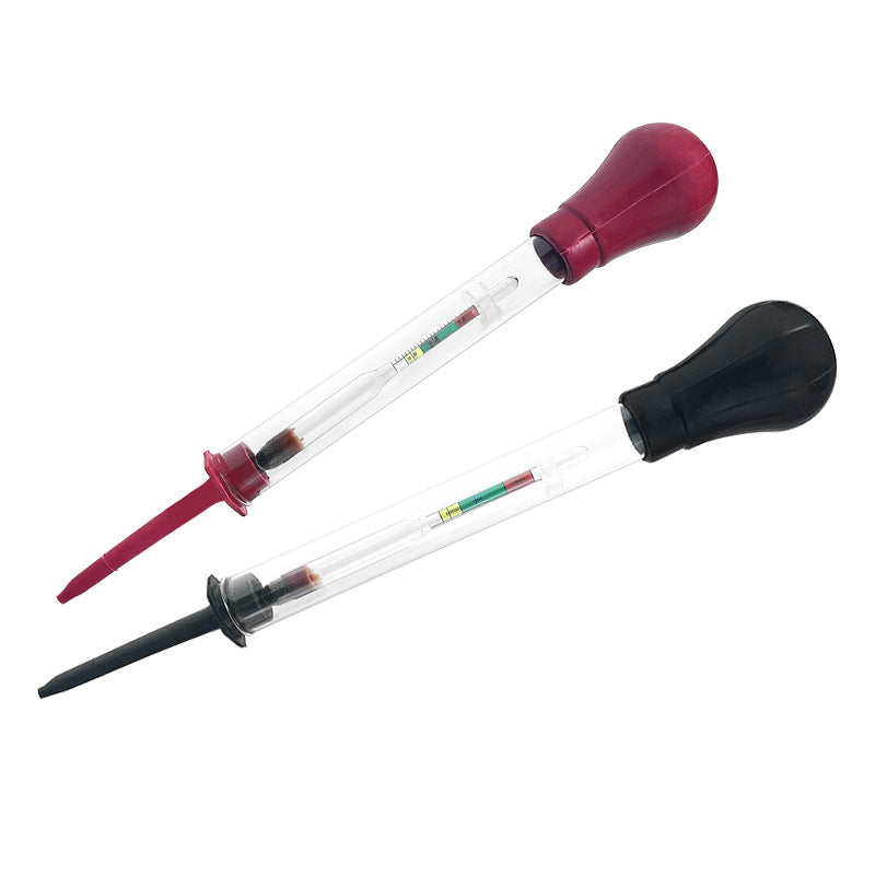 Automotive battery hydrometer electro-hydraulic battery plus electrolyte densimeter