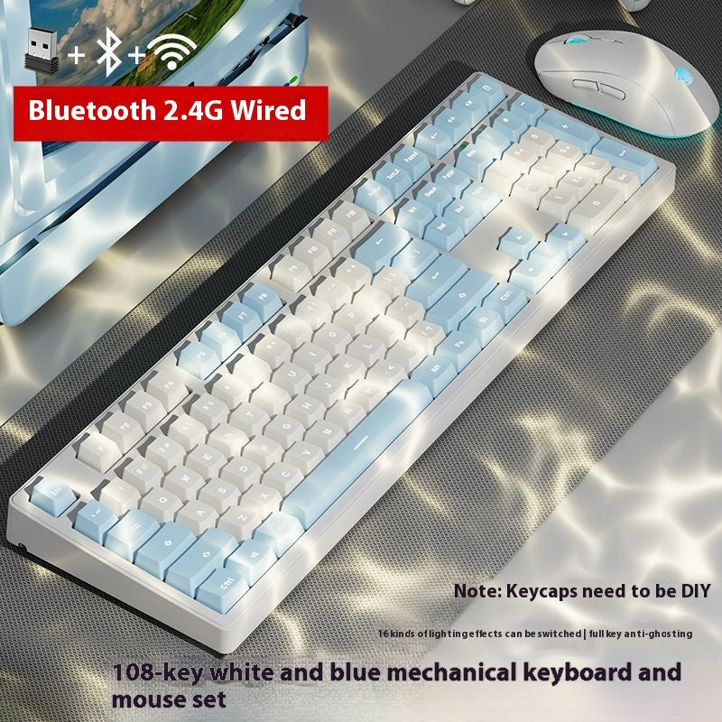 Jeu de bureau sans fil Bluetooth Clavier mécanique trois modèles