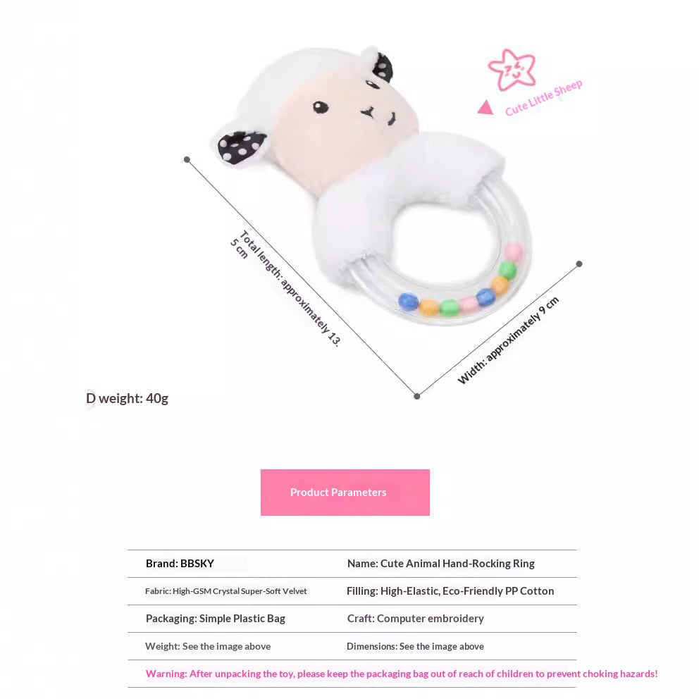 Mignon et créatif dessin animé lapin Fox et moutons ring à la main
