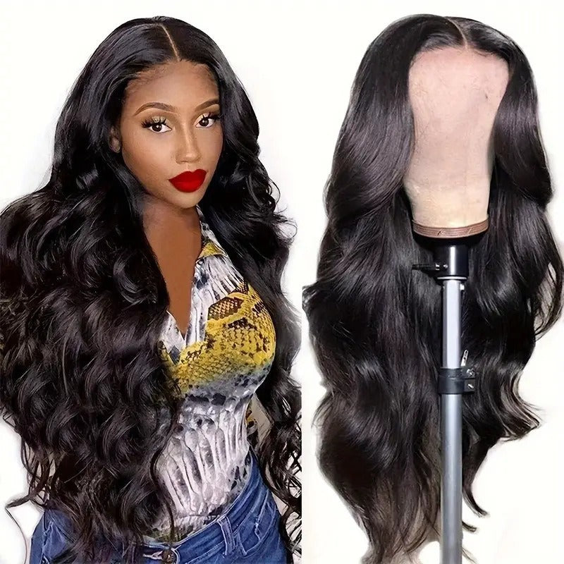 Femmes Synthétique Black Big Wave Wig