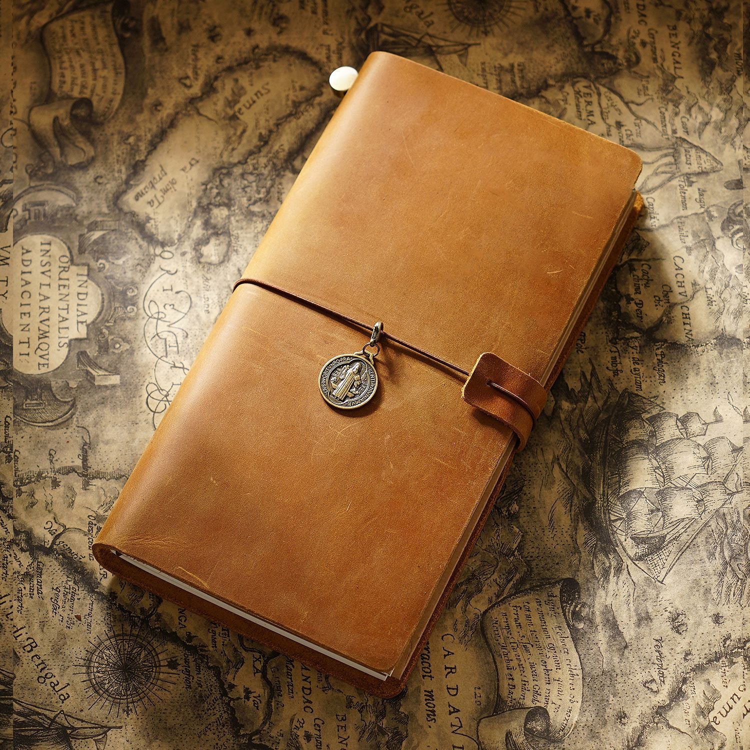 Carnet de voyage Cowhide Leather Journal Vintage