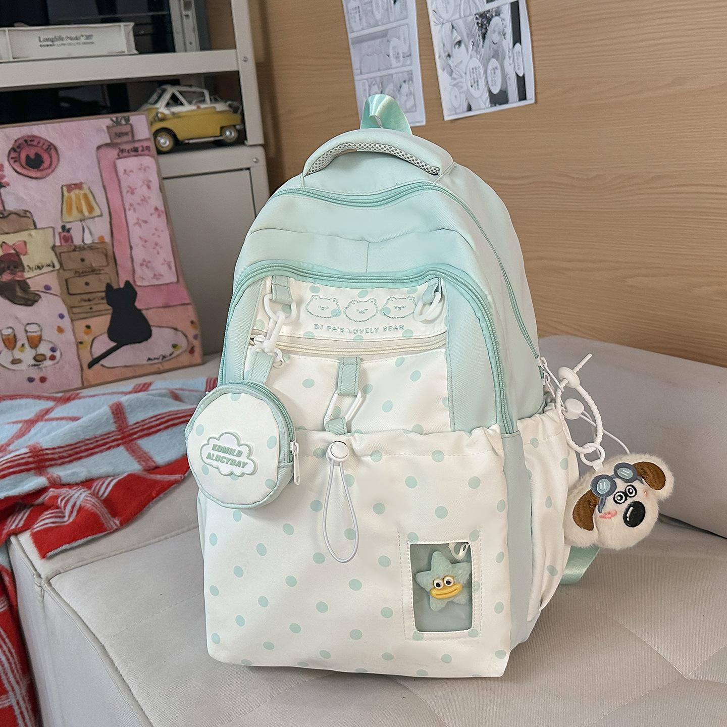 Sac à dos de voyage léger de style Preppy pour les étudiants du collège et du lycée