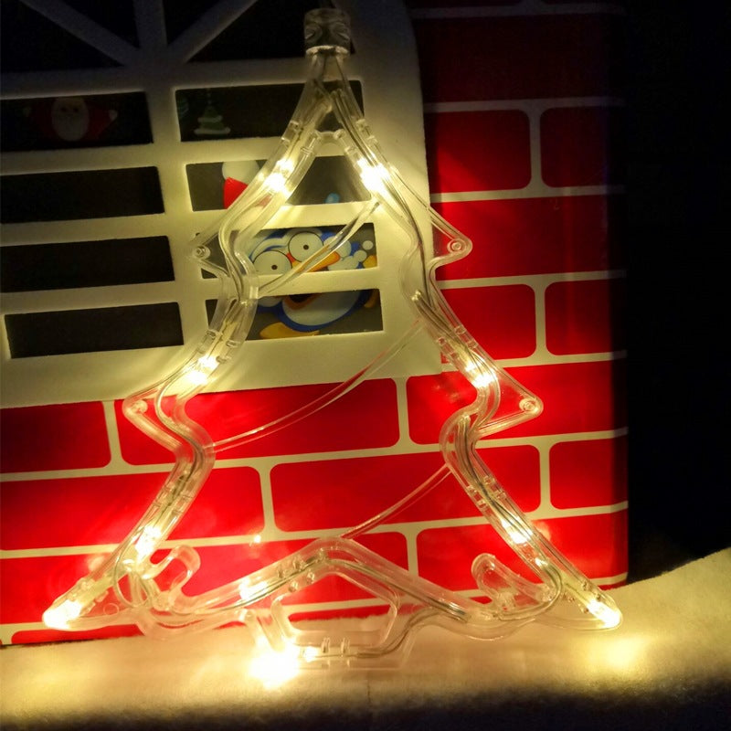 LED Christmas Lights Fawn Bells Pine Tree Stars Moon Shaped Decorative Lights