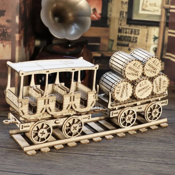 Puzzles en bois 3D Modèle de camion de vin Kits Brainteaser et Puzzle pour cadeau d'anniversaire de Noël