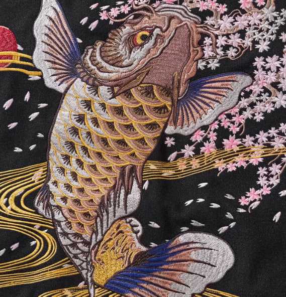 Veste de carpe brodée robuste