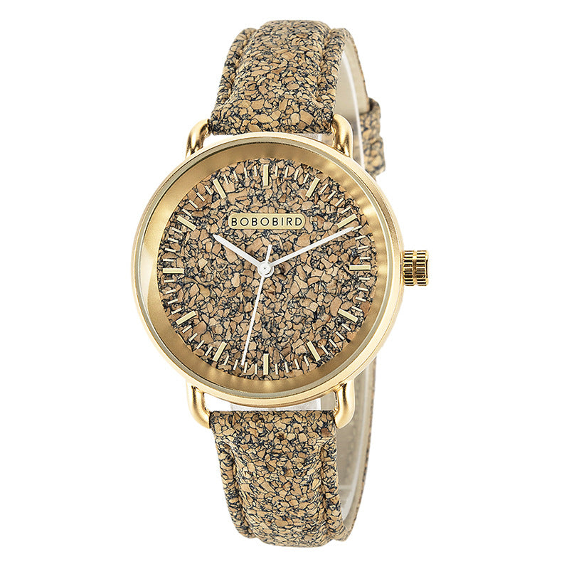 Cork Grain Couple montre mode Casual Wood Grain montre