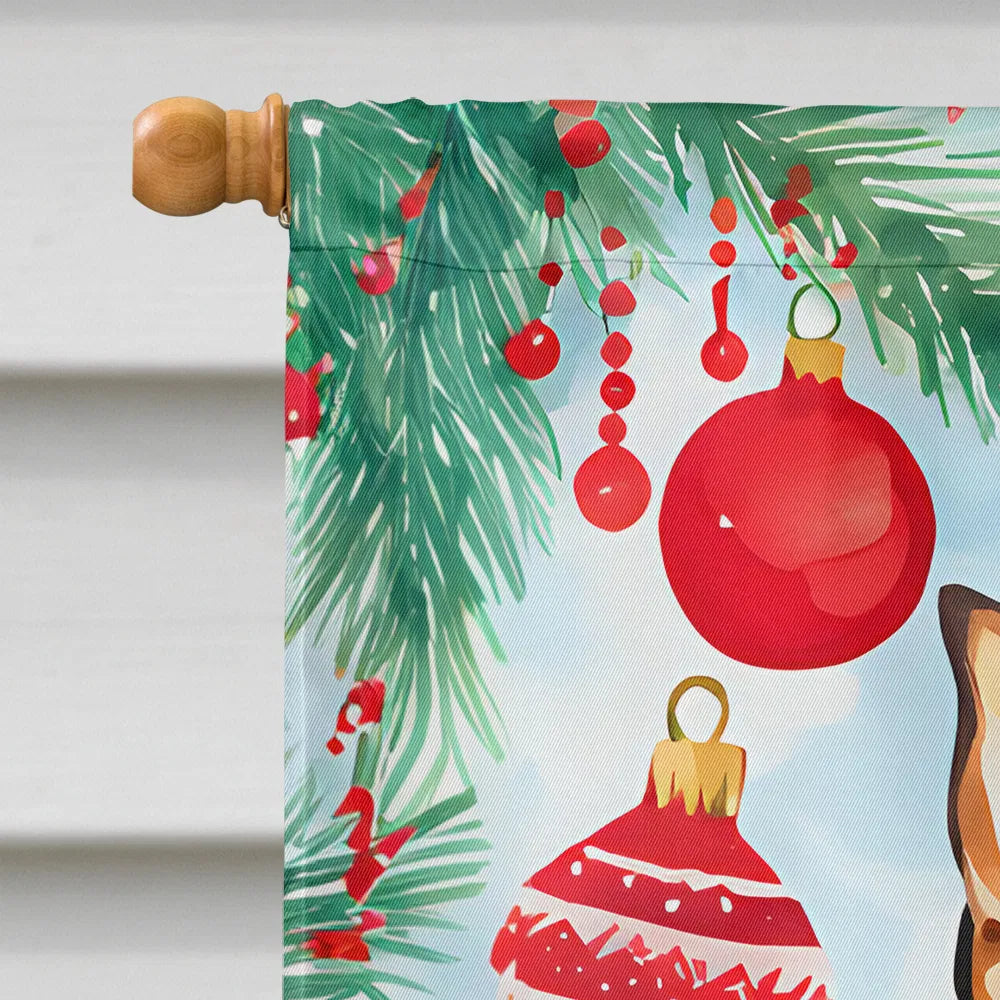 Miniature Pinscher Maison de Noël Drapeau Grand Porc Manches Pole décoratif à l'extérieur de la cour Ba