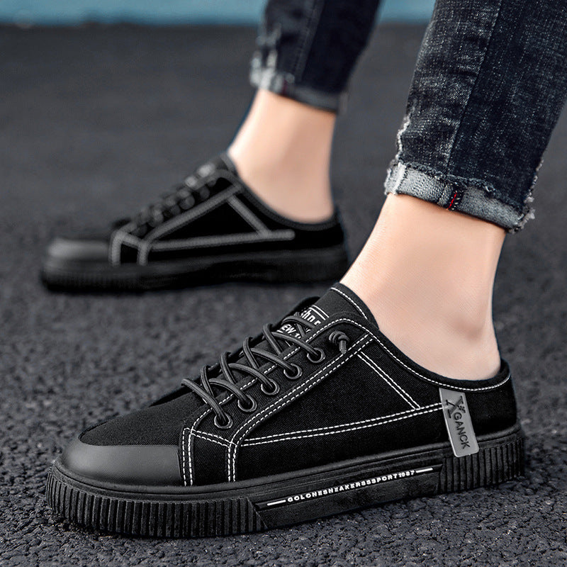 Baskets polyvalents casual hommes talons toile chaussures