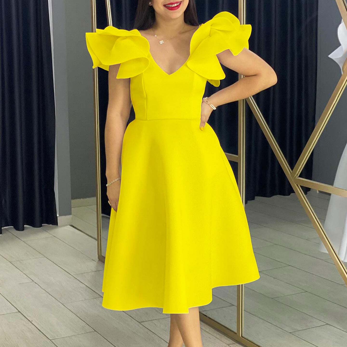 Robe à manches hautes pour les banquets et les fêtes