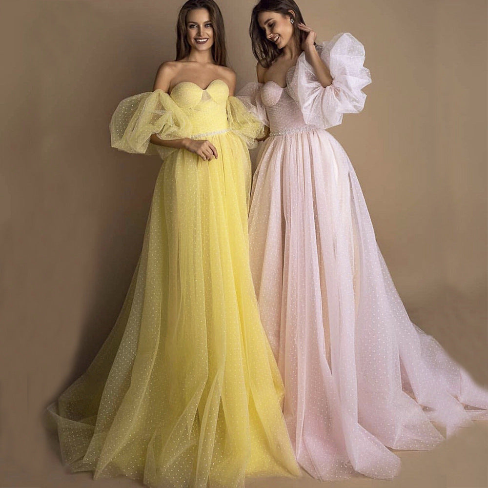 Le soir Tube Gown Top Retro Lanterne Fil de lumière