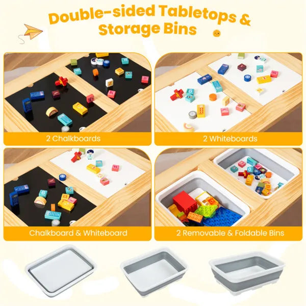 Table d'activités et chaises pour enfants tout-en-un