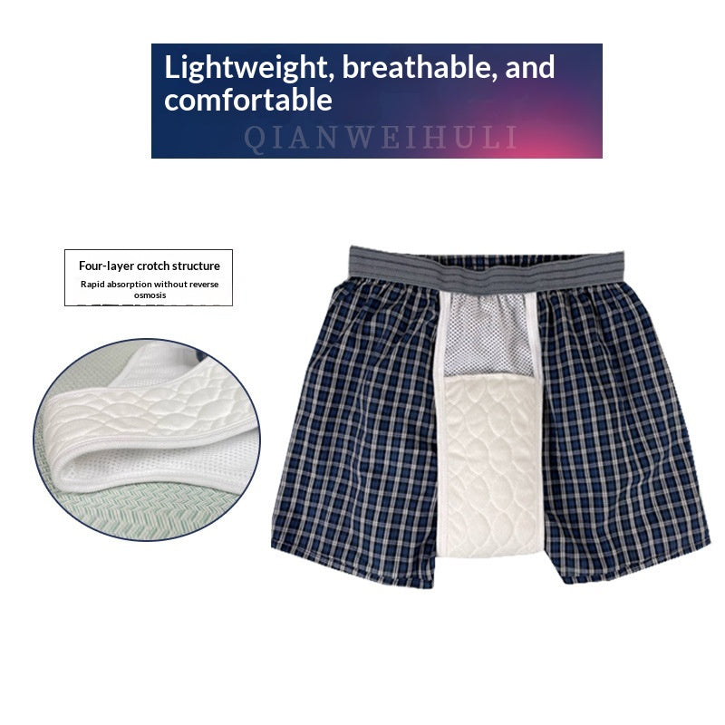 Sous-vêtements d'incontinence lavables pour hommes avec une taille élevée