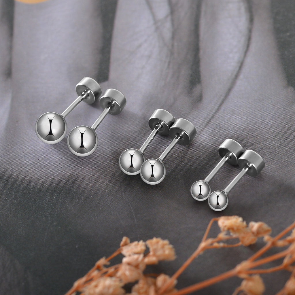 Acier Inoxydable Finition Platine Titanium Acier Barrette ronde