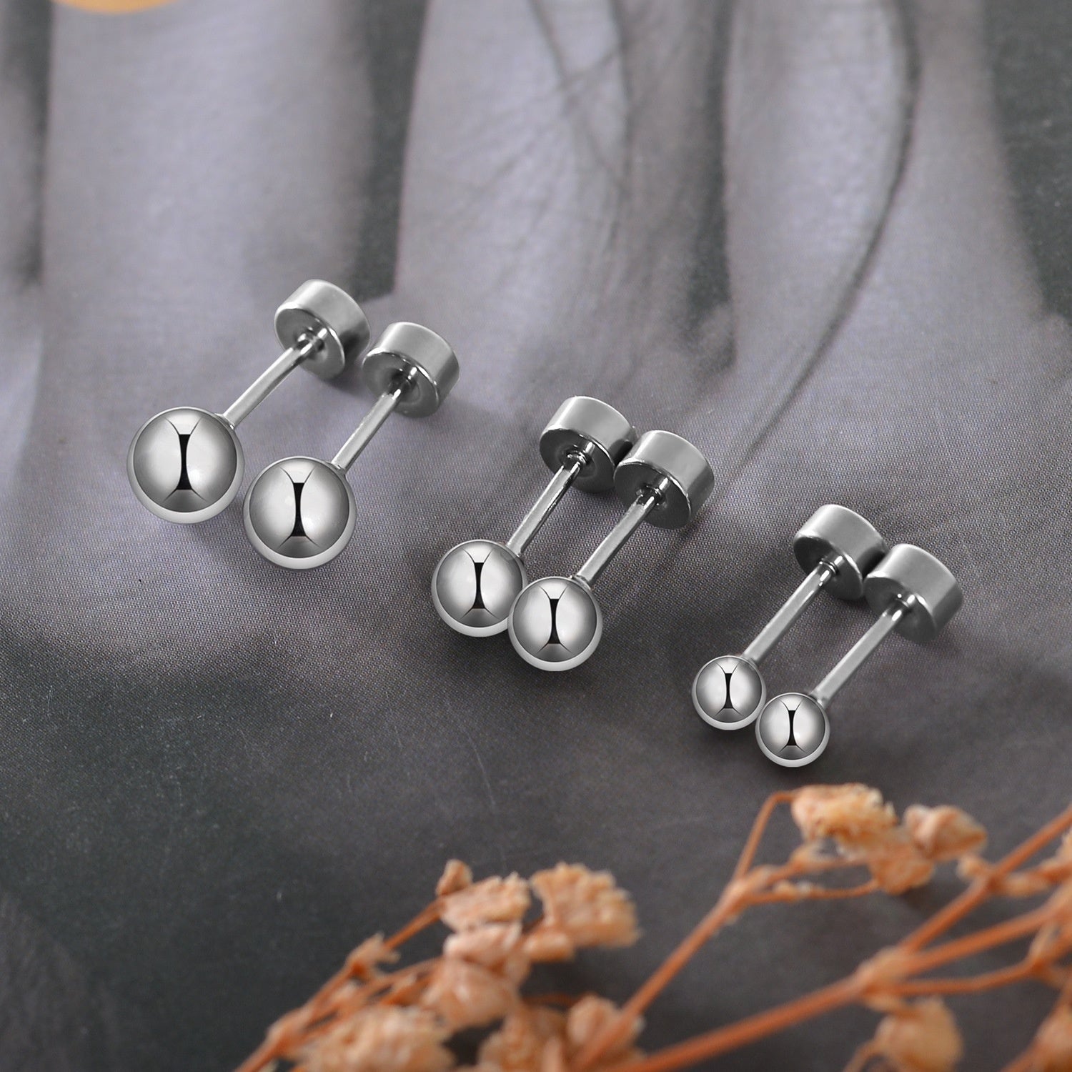 Acier Inoxydable Finition Platine Titanium Acier Barrette ronde