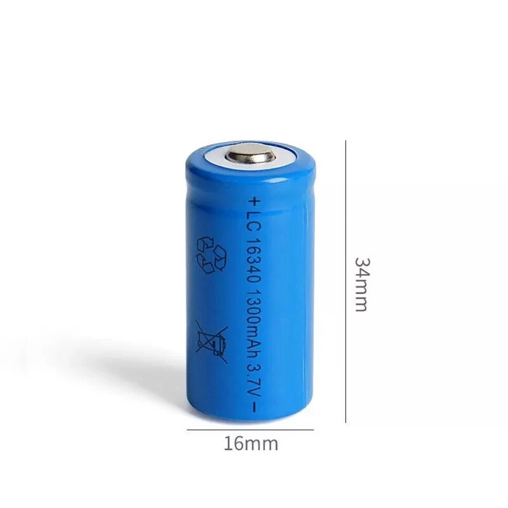 4 Pack 1300 MAh 16340 RCR123A Chargeur de batterie USB rechargeable 3.7 V Ion