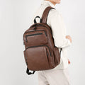 Sac à dos noir multi-espaces simple d'affaires homme grande capacité