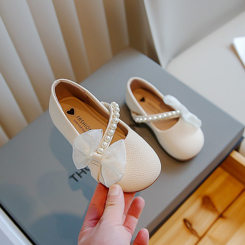 White Pearl Petite fille Bébé Princesse Chaussures