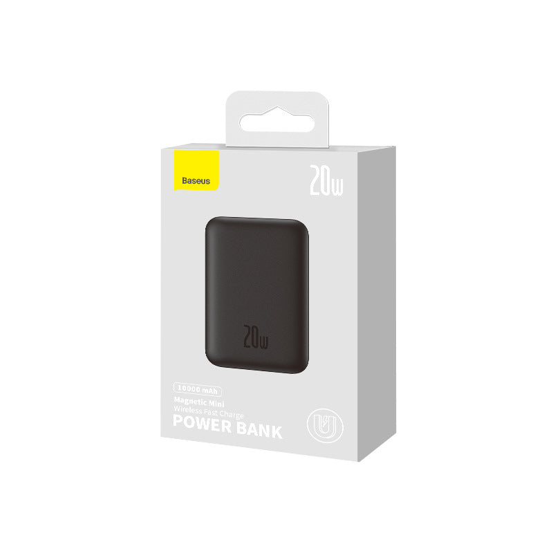 Mini magnétique sans fil charge rapide alimentation mobile 2-en-1 10000mAh forte adsorption