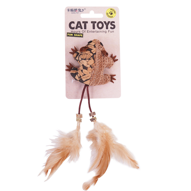 Jouets de chat, baguette de chat auto-amusante avec Catnip et plumes pour le soulagement de l'ennui, Bite-résistan