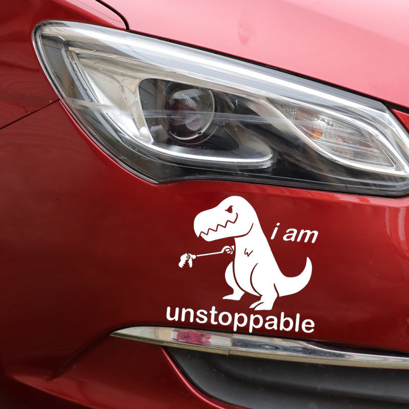 Cute Cartoon Dinosaur auto auto auto Sticker