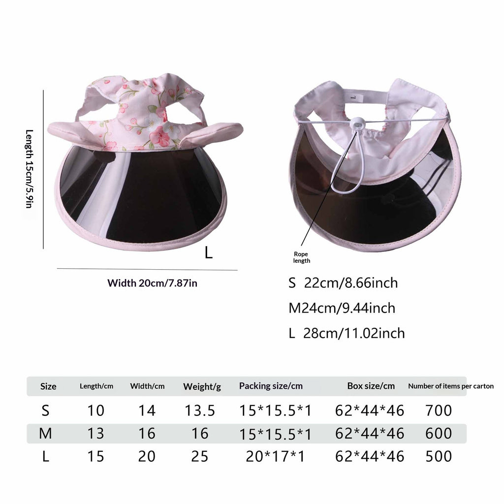 Chapeau de soleil Sphynx Cat avec visière pour chat Kittens Ajustable Summer Outdoor Protection de la peau