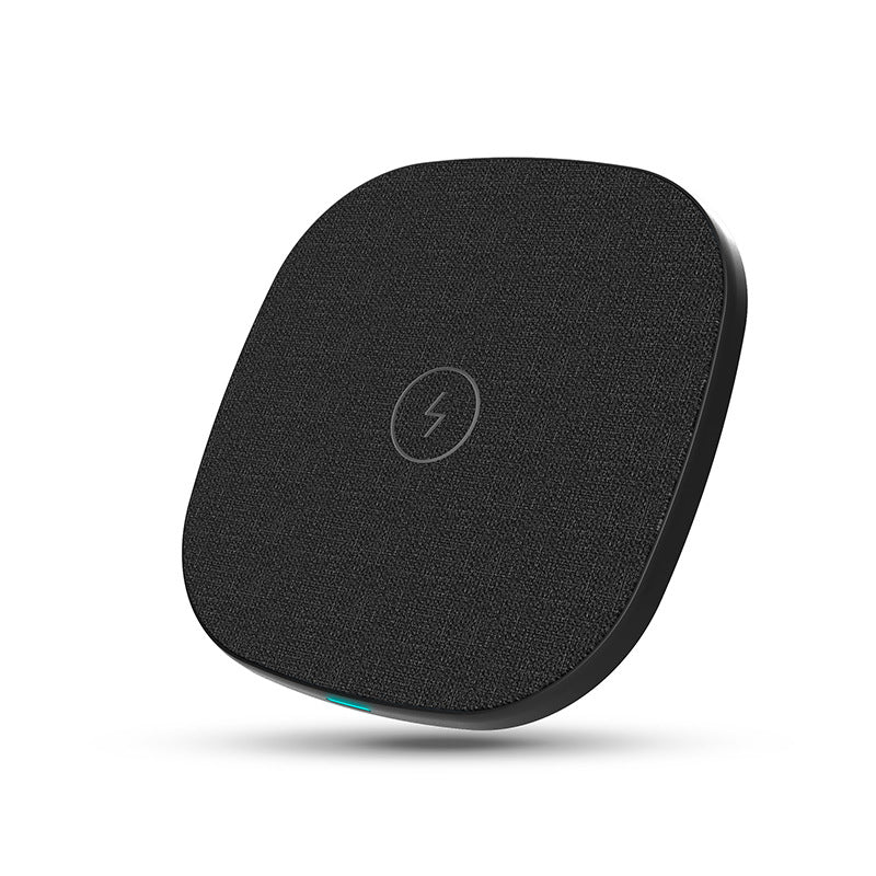 Chargeur sans fil en cuir d'enveloppe métallique