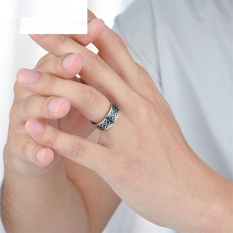 Mens bague en acier inoxydable personnalisée