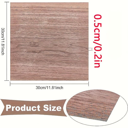 12 natural square walnut wood pieces